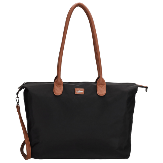 Shopper 51x33cm Schwarz aus Nylon|Polyester - leder-accessoires.com