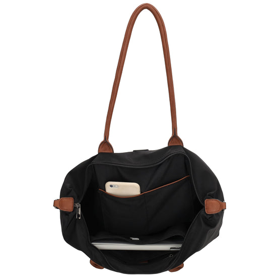 Shopper 51x33cm Schwarz aus Nylon|Polyester - leder-accessoires.com