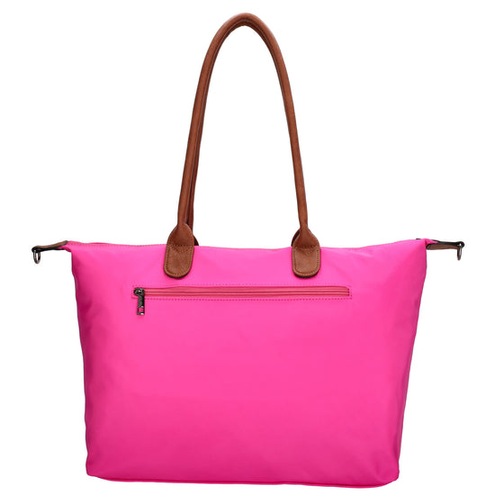 Shopper 51x33cm Pink|Fuchsia aus Nylon|Polyester - leder-accessoires.com