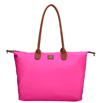 Shopper 51x33cm Pink|Fuchsia aus Nylon|Polyester - leder-accessoires.com