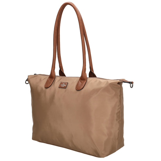 Shopper 51x33cm Taupe aus Nylon|Polyester - leder-accessoires.com