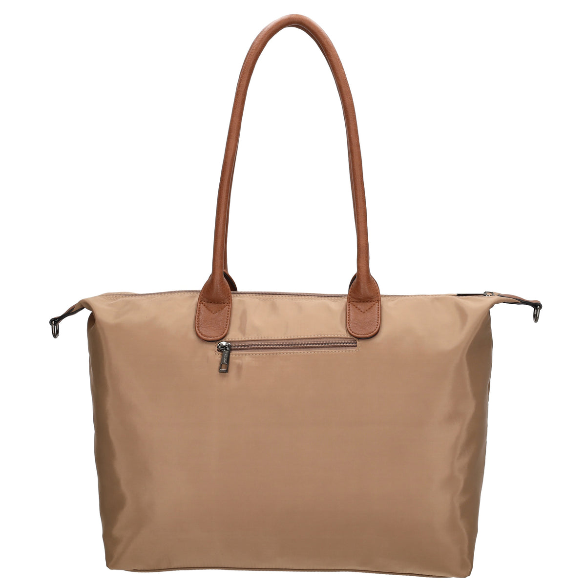 Shopper 51x33cm Taupe aus Nylon|Polyester - leder-accessoires.com