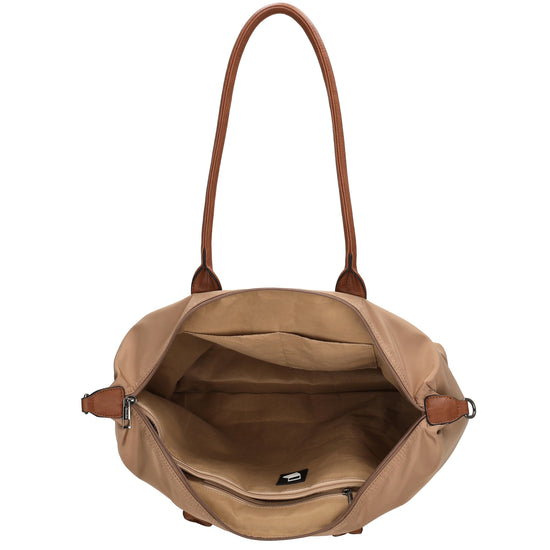 Shopper 51x33cm Taupe aus Nylon|Polyester - leder-accessoires.com