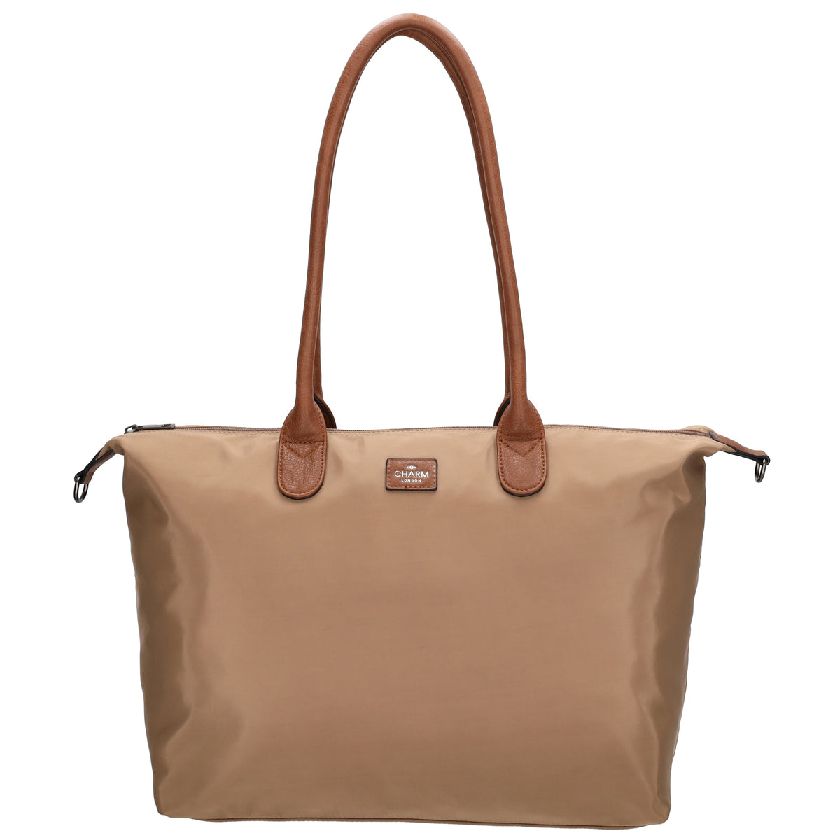 Shopper 51x33cm Taupe aus Nylon|Polyester - leder-accessoires.com