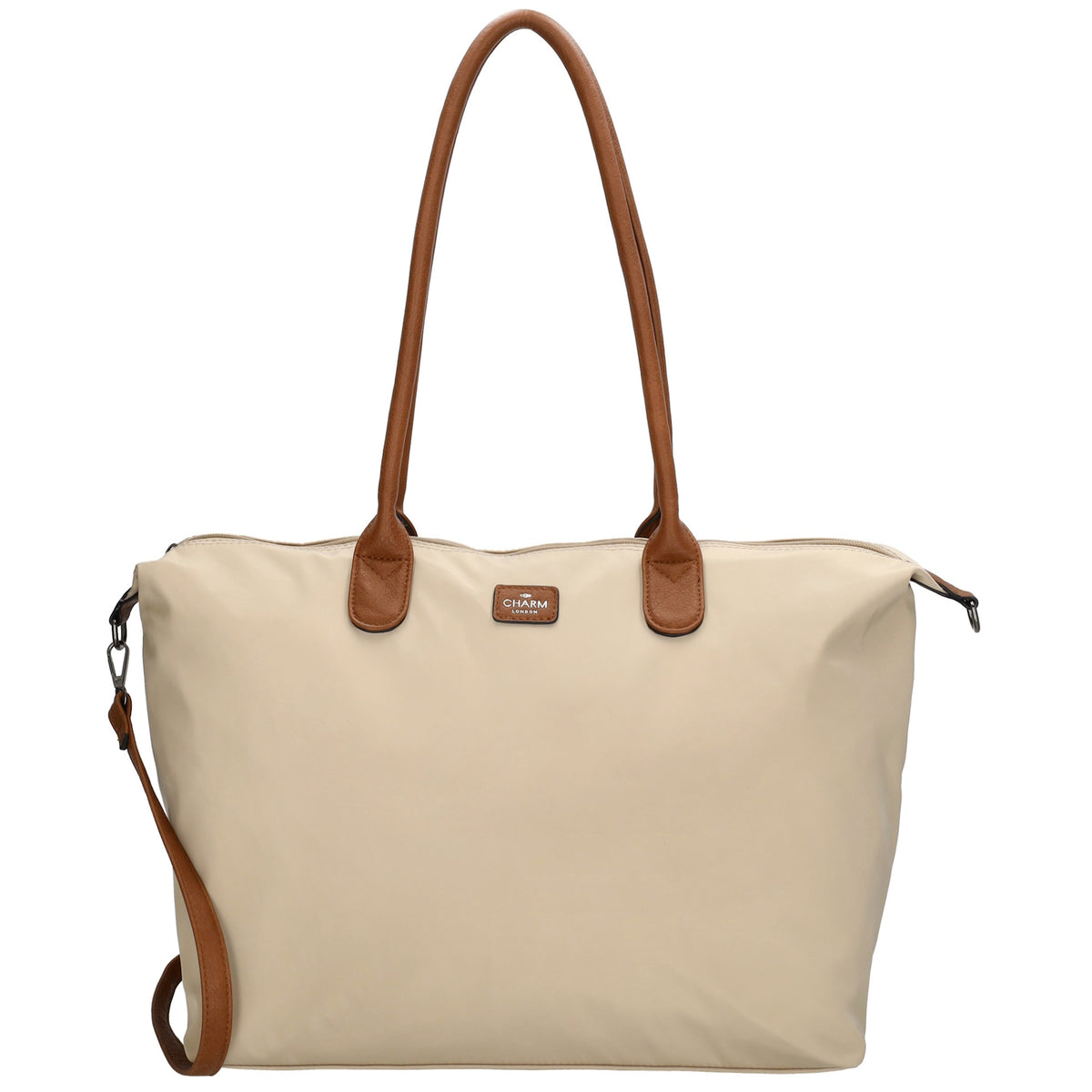 Shopper 51x33cm Natur|Sand aus Nylon|Polyester - leder-accessoires.com
