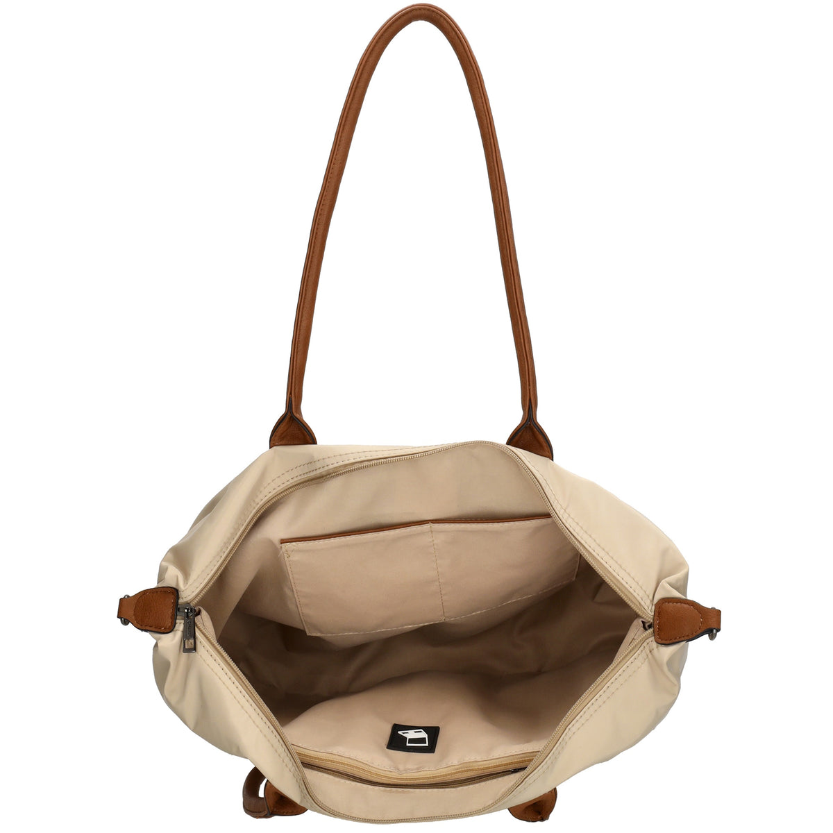 Shopper 51x33cm Natur|Sand aus Nylon|Polyester - leder-accessoires.com