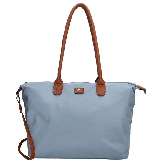 Shopper 51x33cm Hellblau aus Nylon|Polyester - leder-accessoires.com