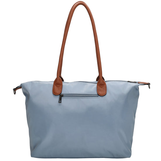 Shopper 51x33cm Hellblau aus Nylon|Polyester - leder-accessoires.com