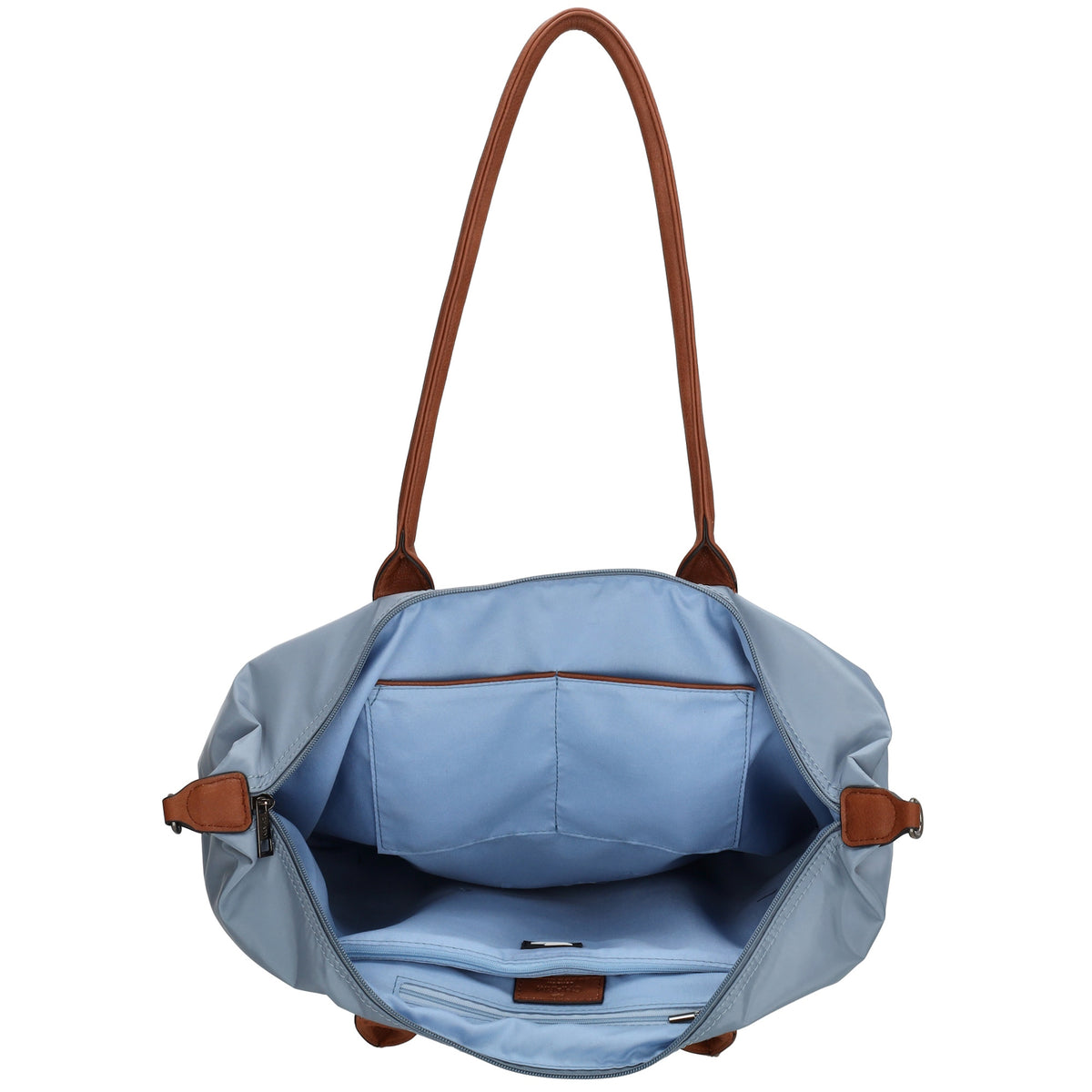Shopper 51x33cm Hellblau aus Nylon|Polyester - leder-accessoires.com