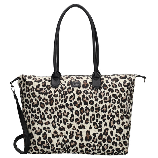 Shopper 51x33cm Leo-Optik aus Nylon|Polyester - leder-accessoires.com