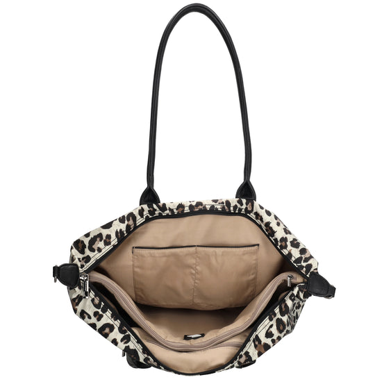 Shopper 51x33cm Leo-Optik aus Nylon|Polyester - leder-accessoires.com