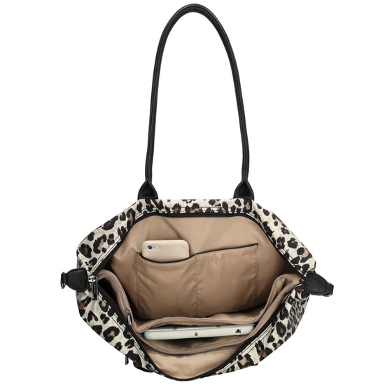 Shopper 51x33cm Leo-Optik aus Nylon|Polyester - leder-accessoires.com