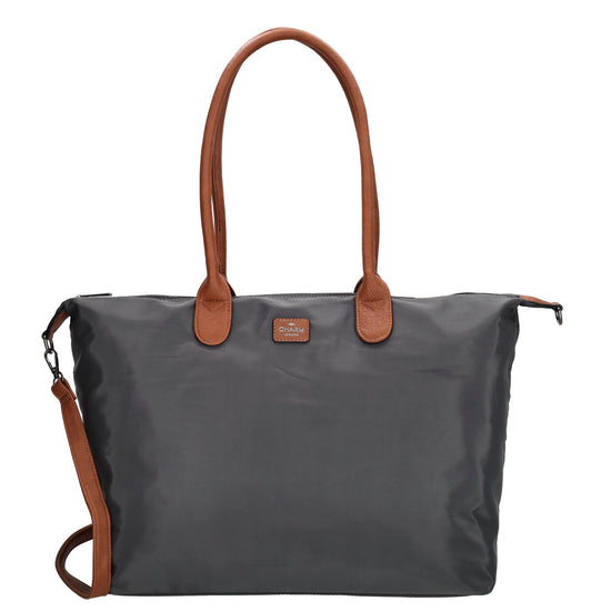 Shopper 51x33cm Dunkelgrau aus Nylon|Polyester - leder-accessoires.com