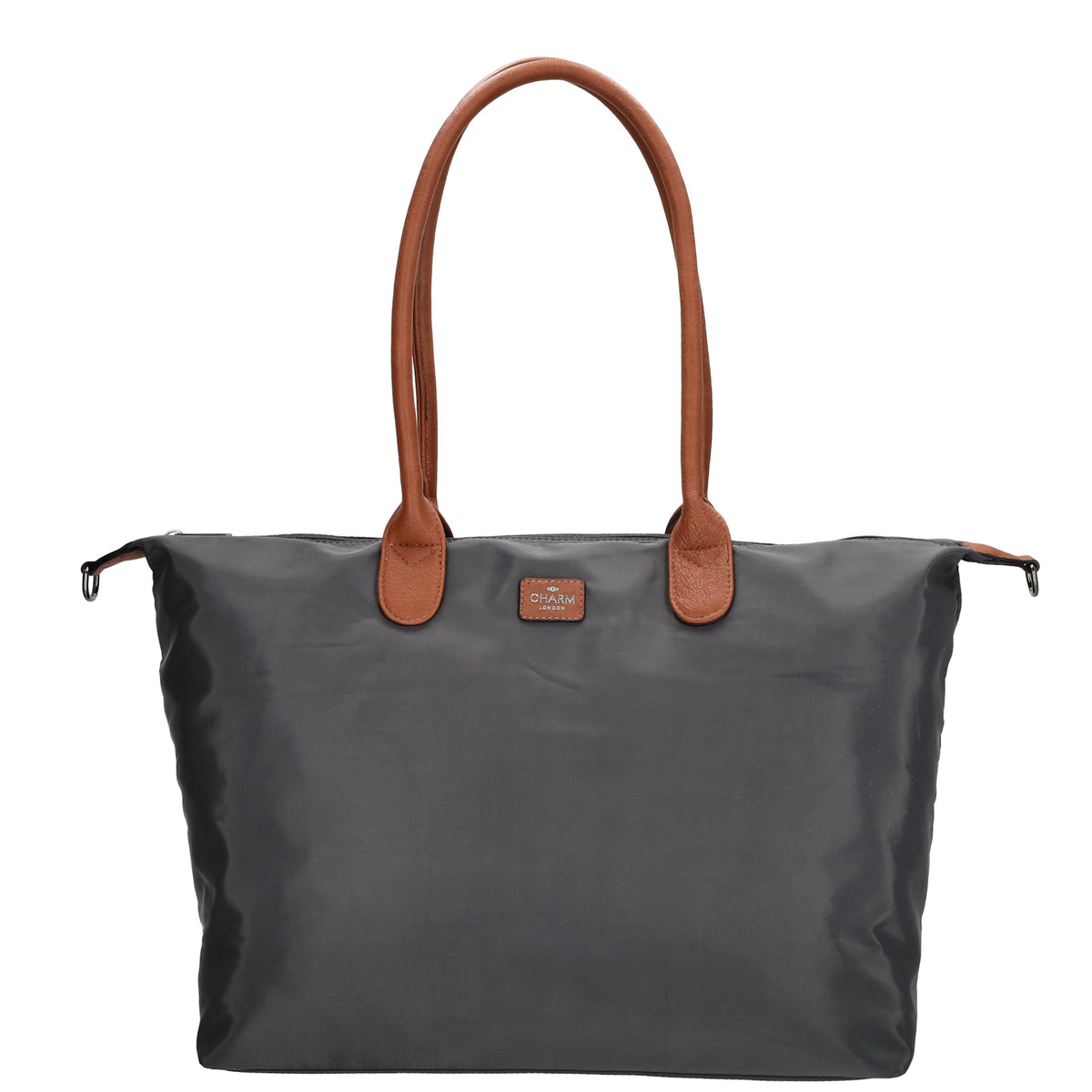 Shopper 51x33cm Dunkelgrau aus Nylon|Polyester - leder-accessoires.com