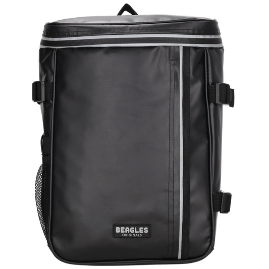 Rucksack 23,5x35cm mit Deckelöffnung in Schwarz aus Nylon - leder-accessoires.com