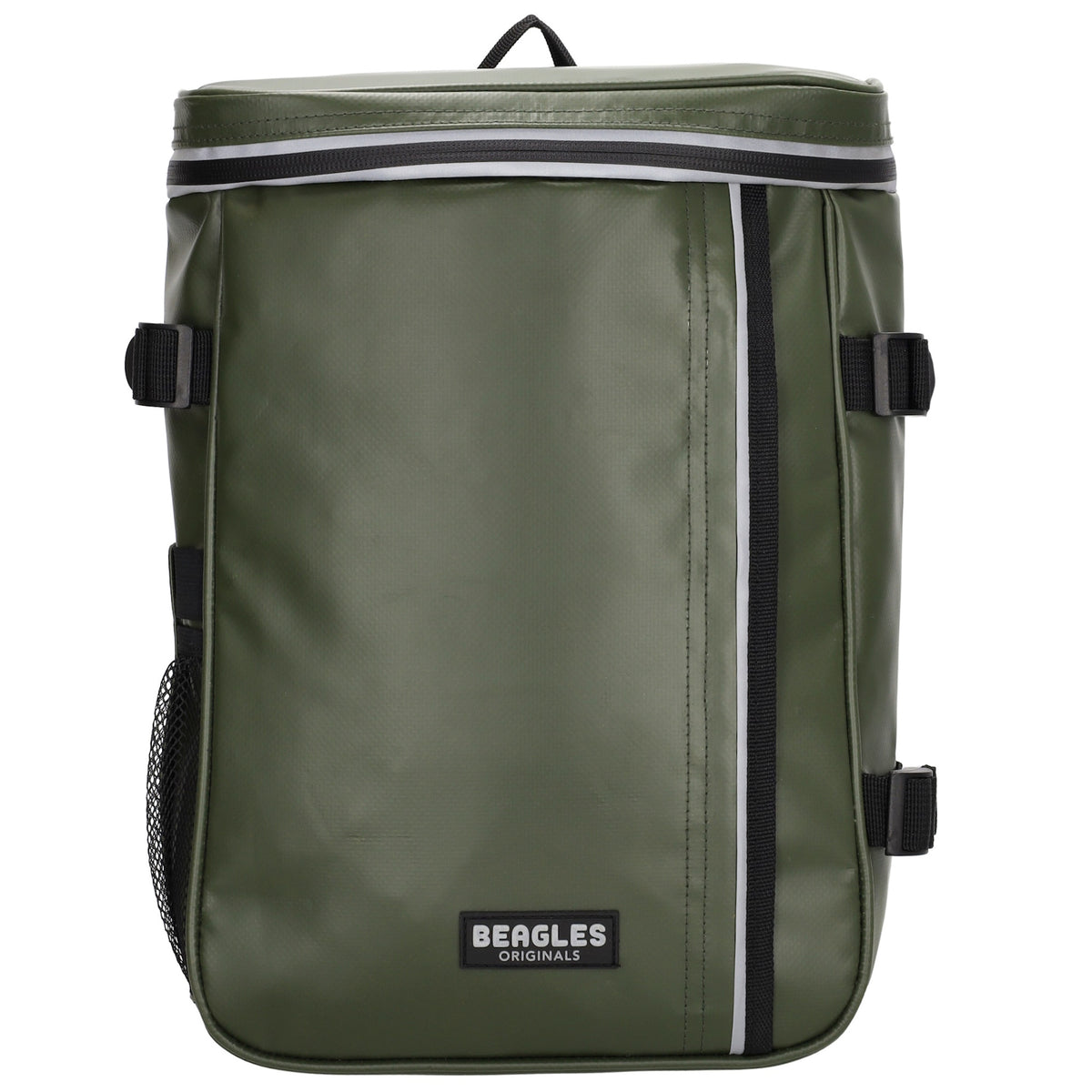 Rucksack 23,5x35cm mit Deckelöffnung in Oliv|Khaki aus Nylon - leder-accessoires.com