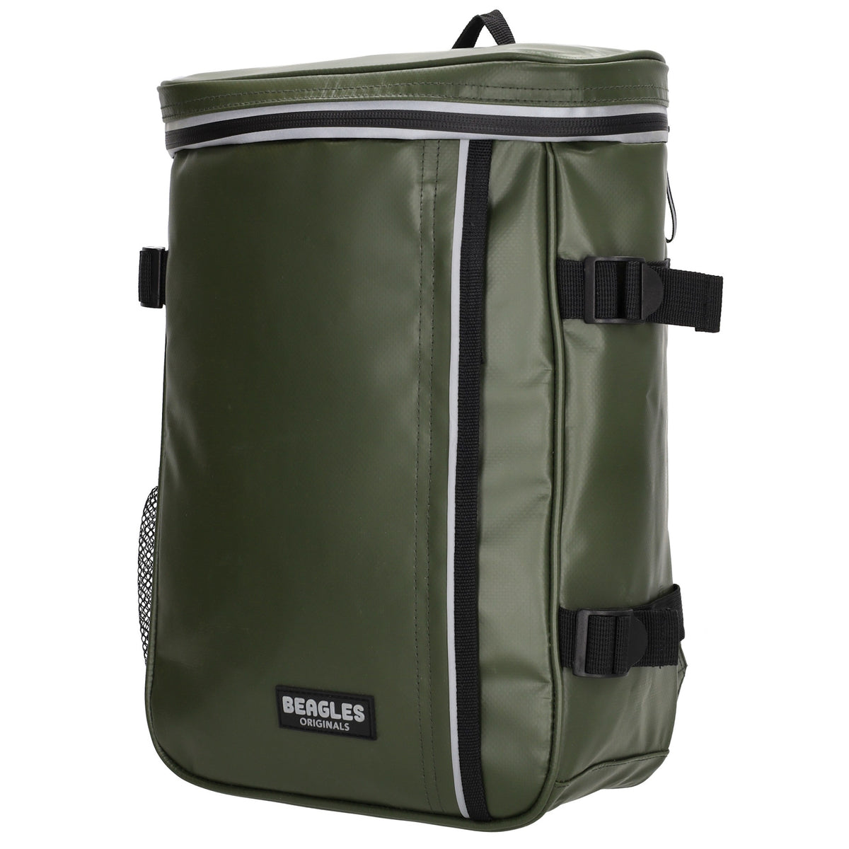 Rucksack 23,5x35cm mit Deckelöffnung in Oliv|Khaki aus Nylon - leder-accessoires.com
