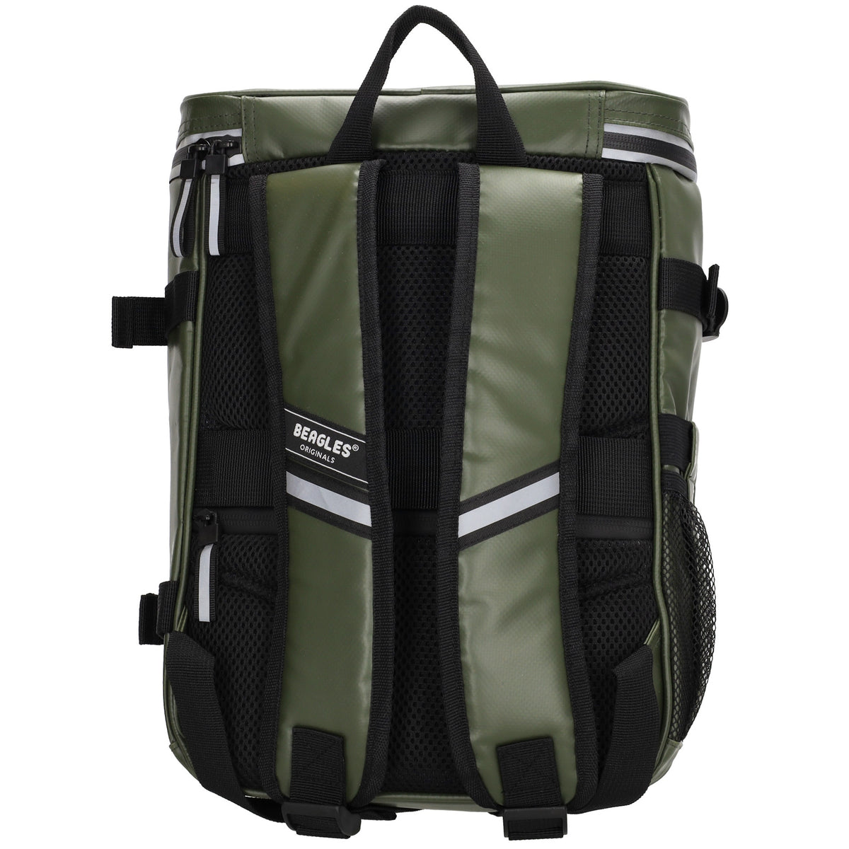Rucksack 23,5x35cm mit Deckelöffnung in Oliv|Khaki aus Nylon - leder-accessoires.com