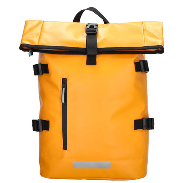 Rolltoprucksack 38x58cm in Gelb mit Klickverschluss - leder-accessoires.com