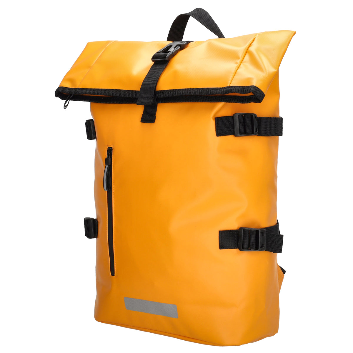 Rolltoprucksack 38x58cm in Gelb mit Klickverschluss - leder-accessoires.com