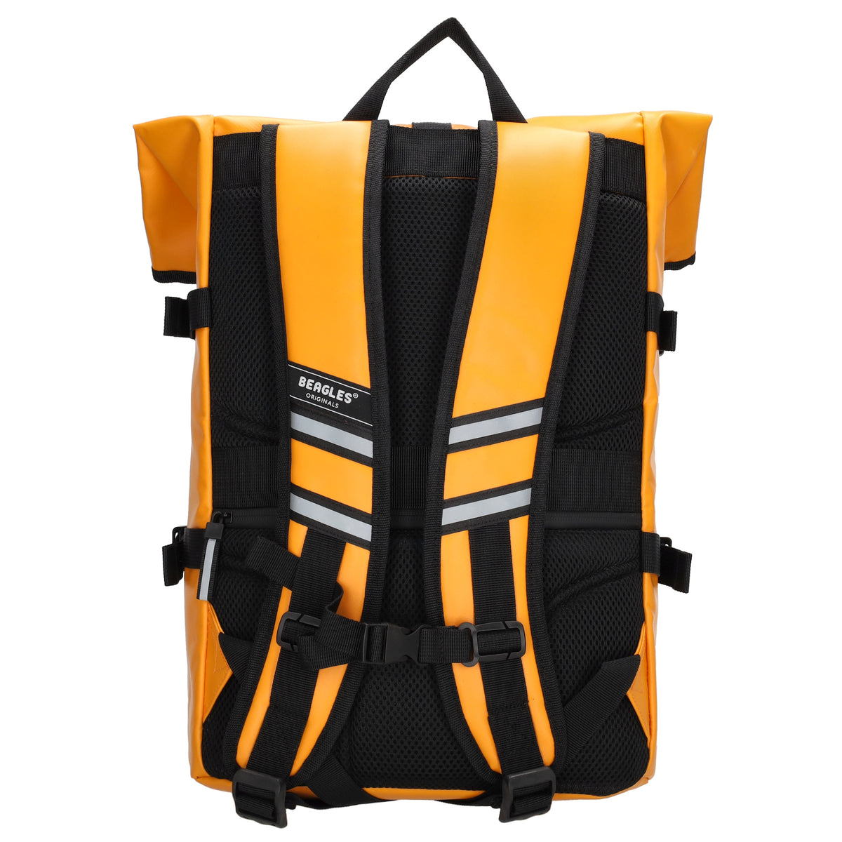 Rolltoprucksack 38x58cm in Gelb mit Klickverschluss - leder-accessoires.com