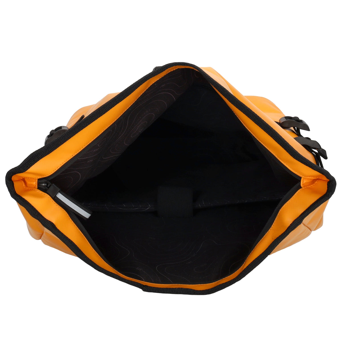 Rolltoprucksack 38x58cm in Gelb mit Klickverschluss - leder-accessoires.com