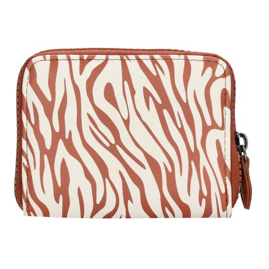 Kinderbörse 11x9cm in Zebra-Look mit Reißverschluss - leder-accessoires.com