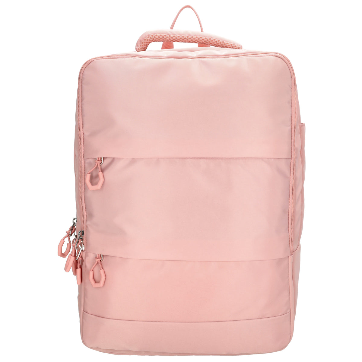 Businessrucksack 42 x 30cm in Altrosa mit Reißverschluss und Aufsteckfunktion Trolley - leder-accessoires.com