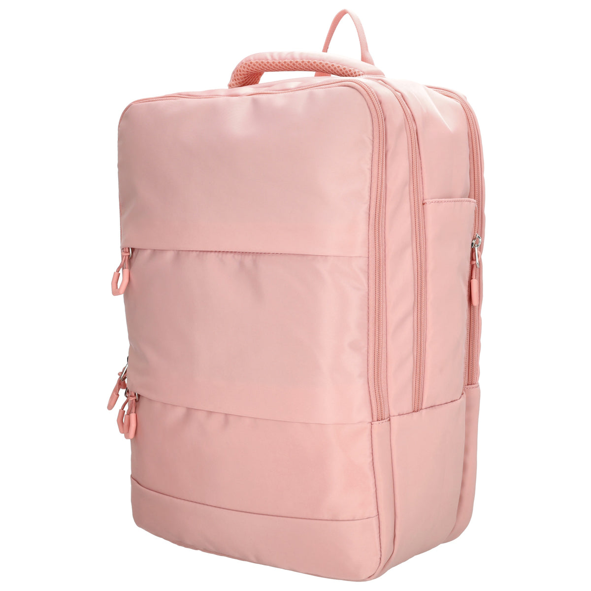 Businessrucksack 42 x 30cm in Altrosa mit Reißverschluss und Aufsteckfunktion Trolley - leder-accessoires.com