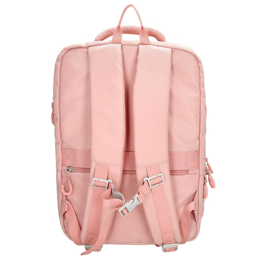 Businessrucksack 42 x 30cm in Altrosa mit Reißverschluss und Aufsteckfunktion Trolley - leder-accessoires.com