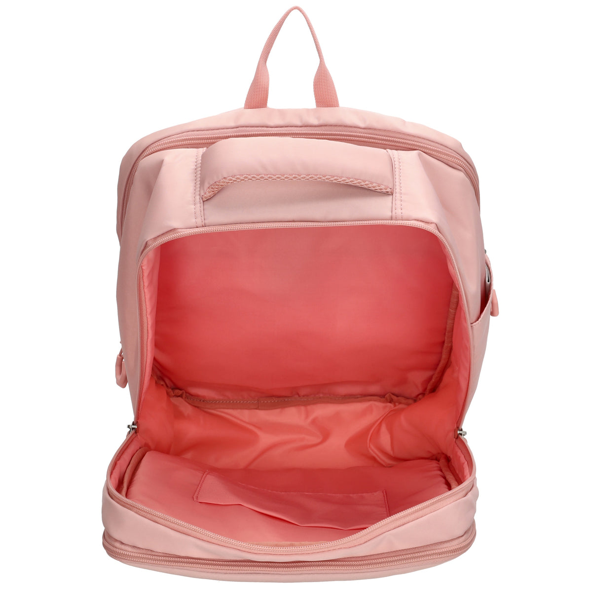 Businessrucksack 42 x 30cm in Altrosa mit Reißverschluss und Aufsteckfunktion Trolley - leder-accessoires.com