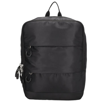 Businessrucksack 25 x 33cm in Schwarz mit Reißverschluss und Aufsteckfunktion Trolley - leder-accessoires.com