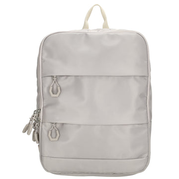 Businessrucksack 25 x 33cm in Hellgrau mit Reißverschluss und Aufsteckfunktion Trolley - leder-accessoires.com