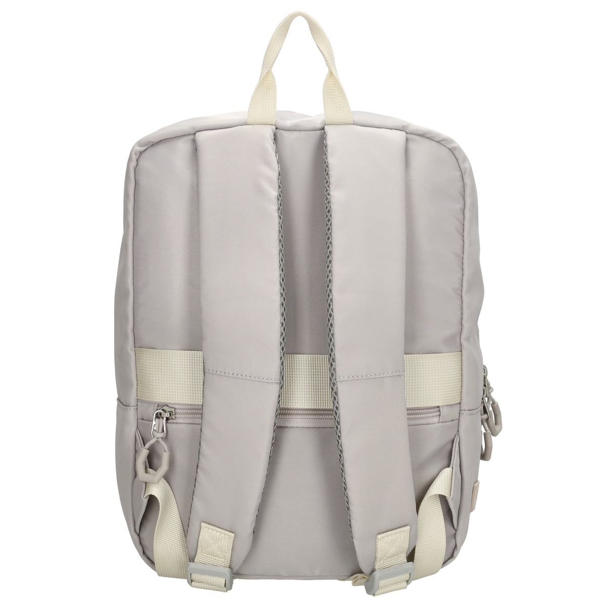 Businessrucksack 25 x 33cm in Hellgrau mit Reißverschluss und Aufsteckfunktion Trolley - leder-accessoires.com
