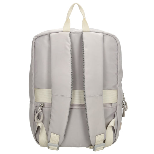 Businessrucksack 25 x 33cm in Hellgrau mit Reißverschluss und Aufsteckfunktion Trolley - leder-accessoires.com