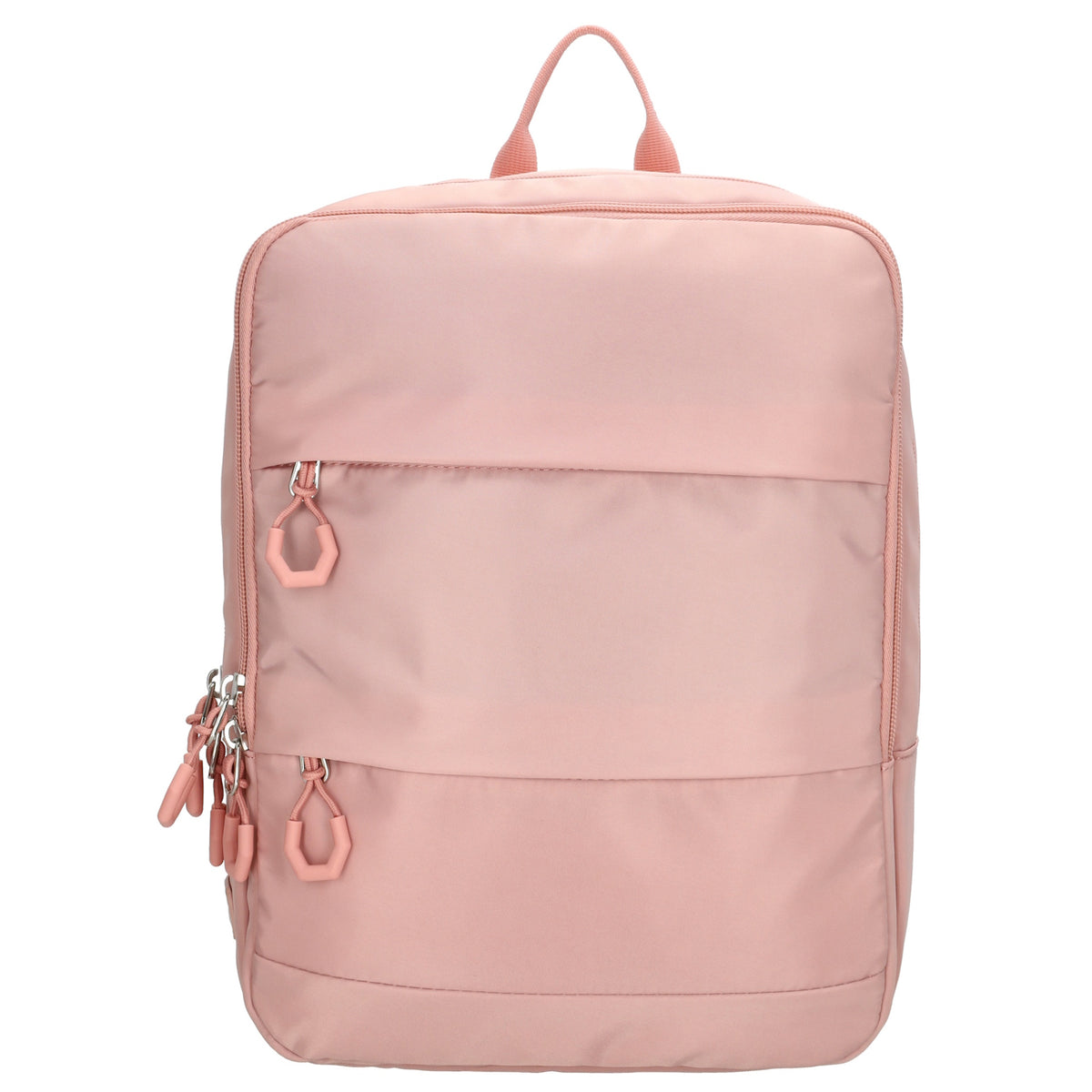Businessrucksack 25 x 33cm in Altrosa mit Reißverschluss und Aufsteckfunktion Trolley - leder-accessoires.com
