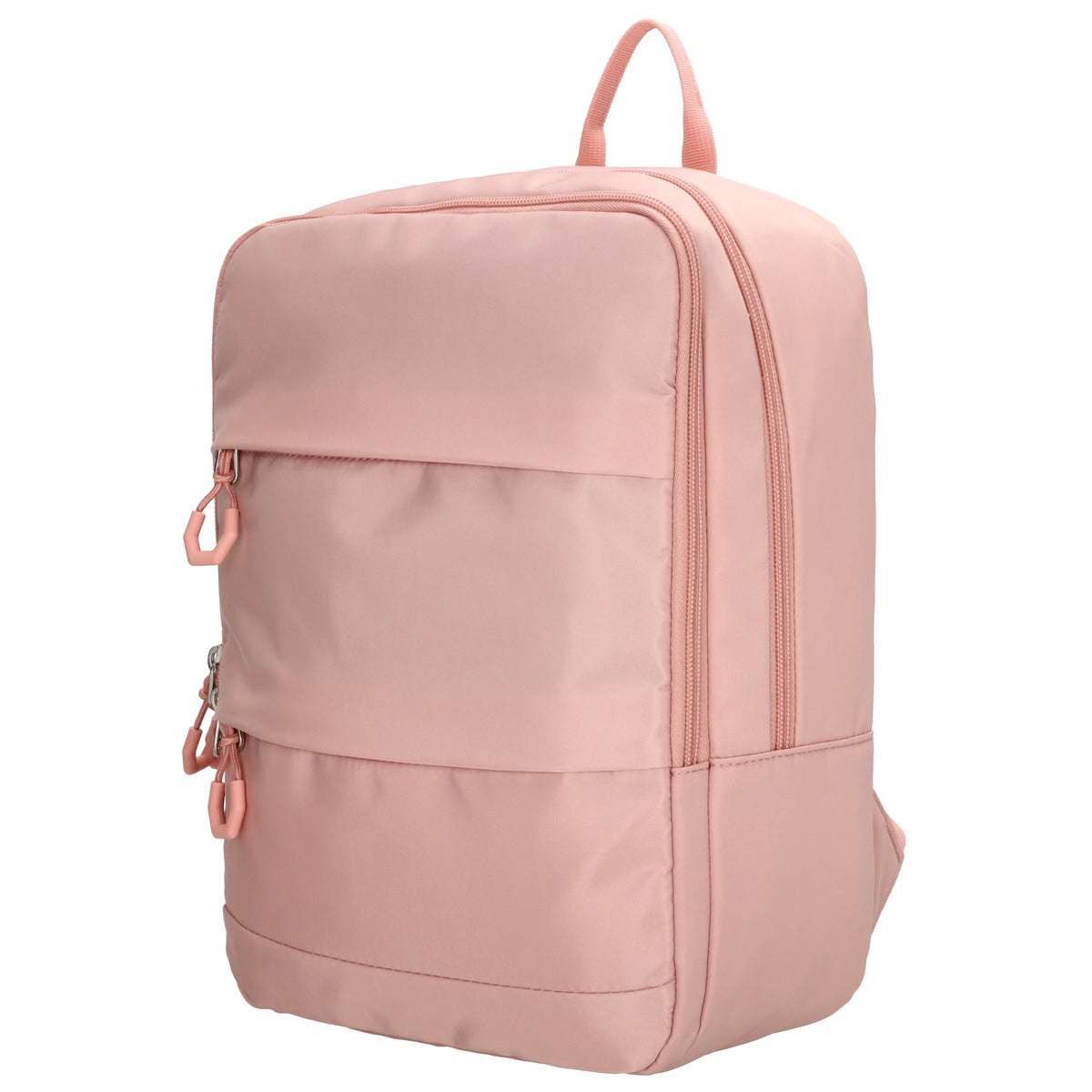 Businessrucksack 25 x 33cm in Altrosa mit Reißverschluss und Aufsteckfunktion Trolley - leder-accessoires.com