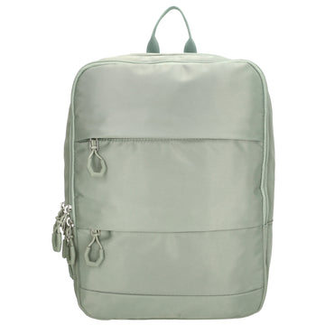 Businessrucksack 25 x 33cm in Hellgrün mit Reißverschluss und Aufsteckfunktion Trolley - leder-accessoires.com