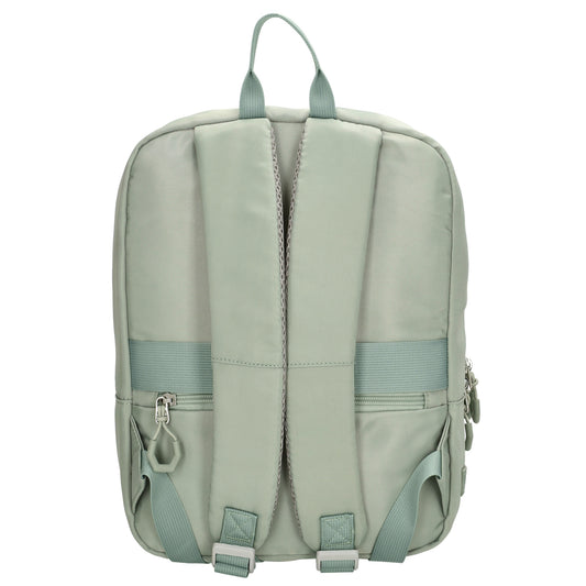 Businessrucksack 25 x 33cm in Hellgrün mit Reißverschluss und Aufsteckfunktion Trolley - leder-accessoires.com