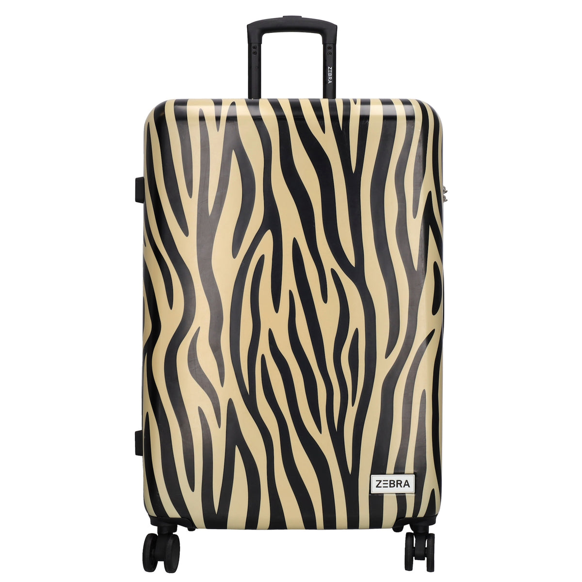 Reisetrolley|Hartschalenkoffer 75cm im Zebra-Look mit 4-Rad - leder-accessoires.com