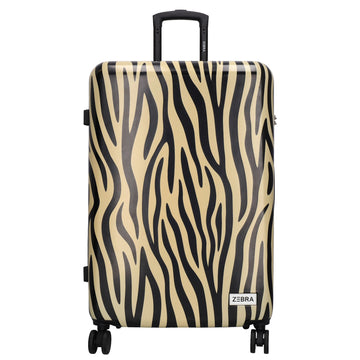 Reisetrolley|Hartschalenkoffer 75cm im Zebra-Look mit 4-Rad - leder-accessoires.com