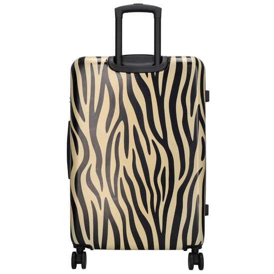 Reisetrolley|Hartschalenkoffer 76cm im Zebra-Look mit 4-Rad - leder-accessoires.com