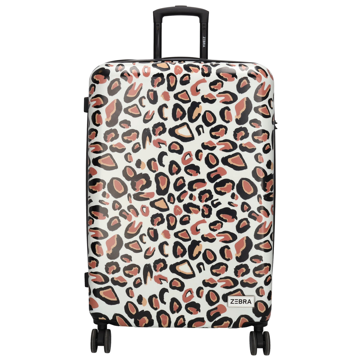 Reisetrolley|Hartschalenkoffer 76cm im Leoparden-Look mit 4-Rad - leder-accessoires.com