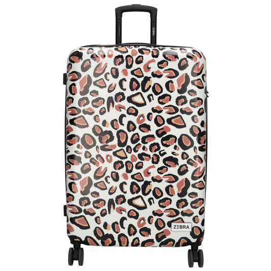 Reisetrolley|Hartschalenkoffer 76cm im Leoparden-Look mit 4-Rad - leder-accessoires.com