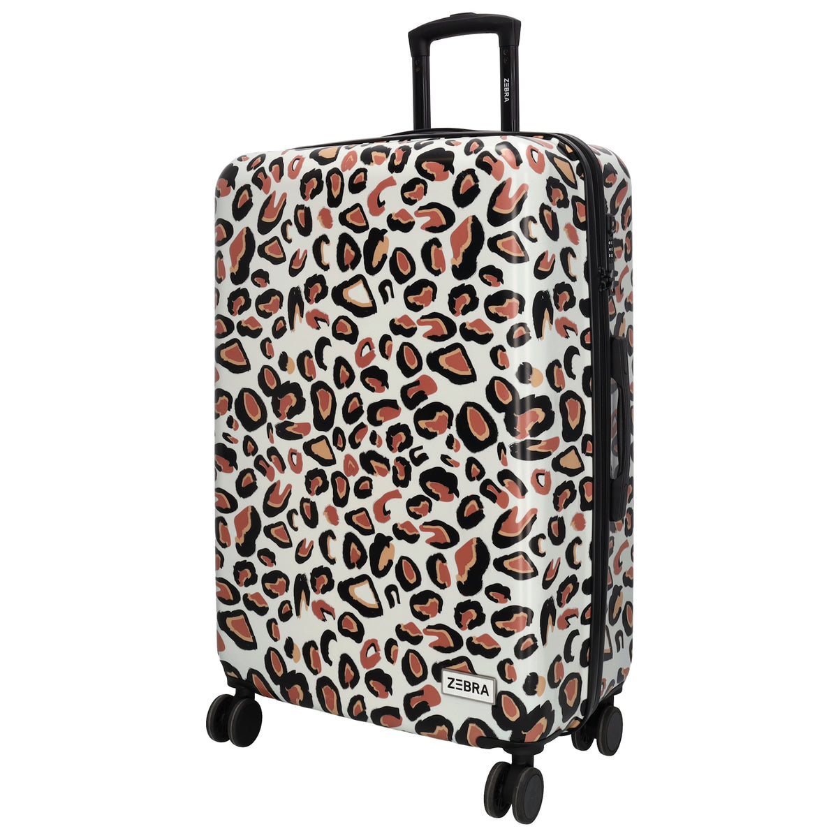 Reisetrolley|Hartschalenkoffer 76cm im Leoparden-Look mit 4-Rad - leder-accessoires.com