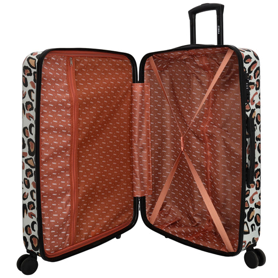 Reisetrolley|Hartschalenkoffer 76cm im Leoparden-Look mit 4-Rad - leder-accessoires.com
