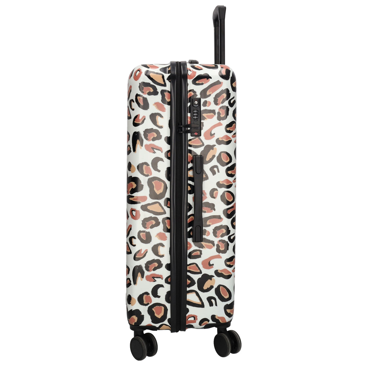 Reisetrolley|Hartschalenkoffer 76cm im Leoparden-Look mit 4-Rad - leder-accessoires.com