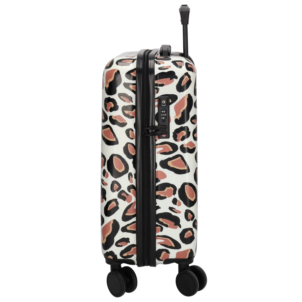 Reisetrolley|Hartschalenkoffer 57cm im Leoparden-Look mit 4-Rad - leder-accessoires.com
