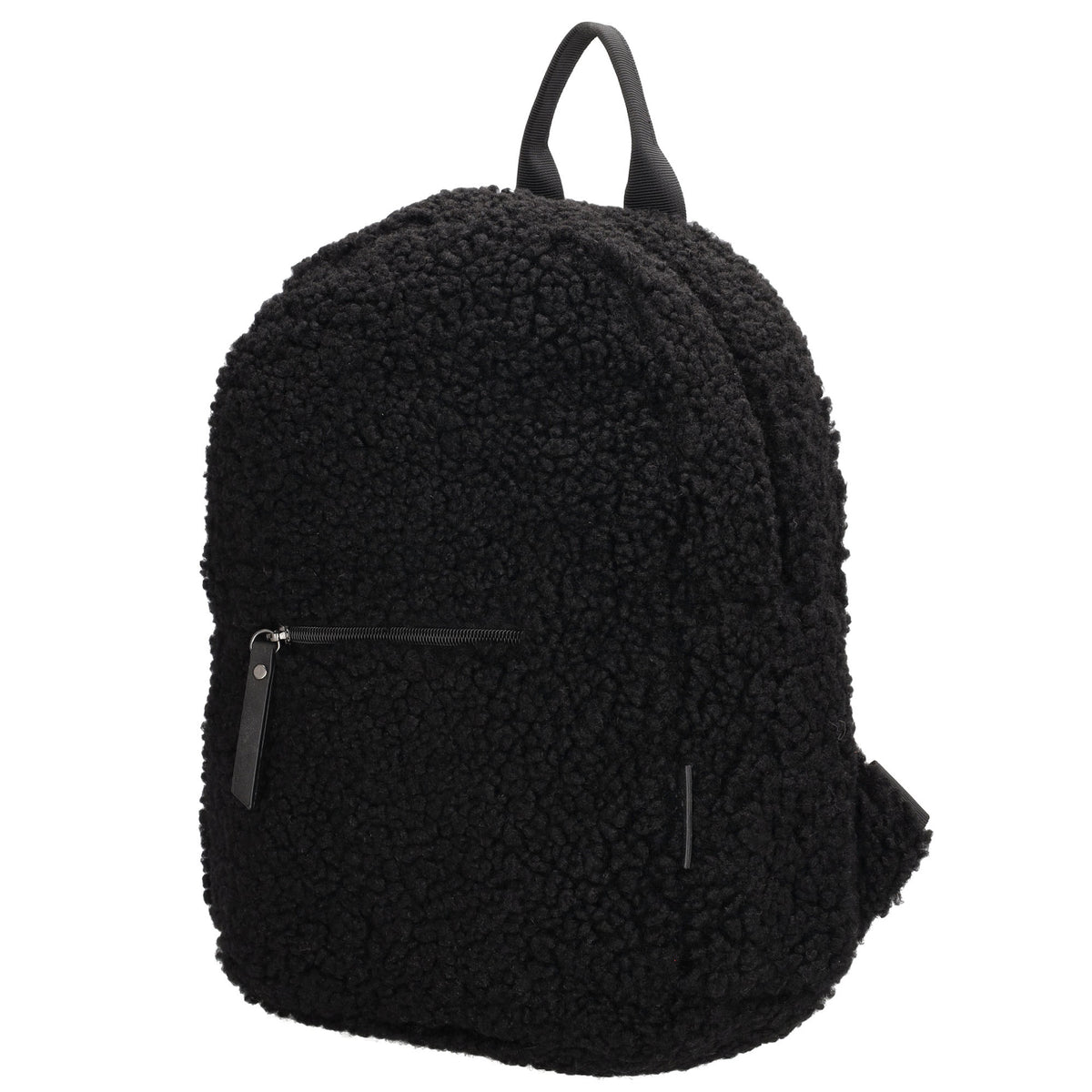 Teddyrucksack 25x32cm in Schwarz mit Reißverschluss - leder-accessoires.com