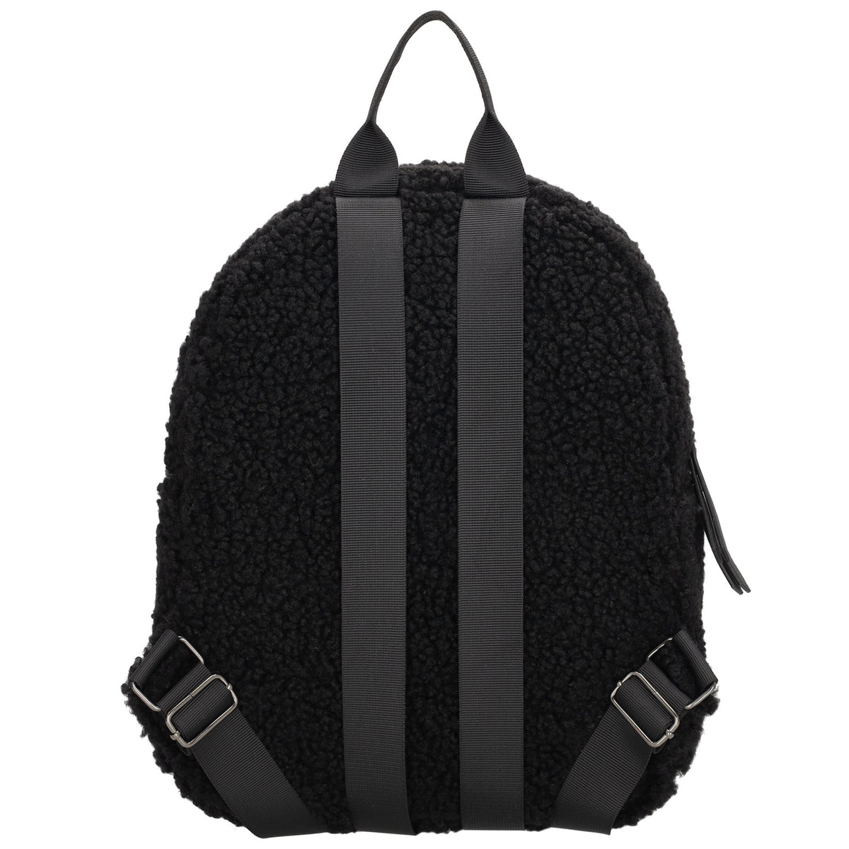 Teddyrucksack 25x32cm in Schwarz mit Reißverschluss - leder-accessoires.com